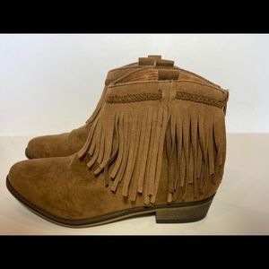 Mossimo Supply Co. Brown Fringe Ankle Boots